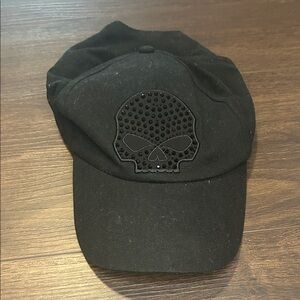 Harley-Davidson Black Skull Embellished Cap